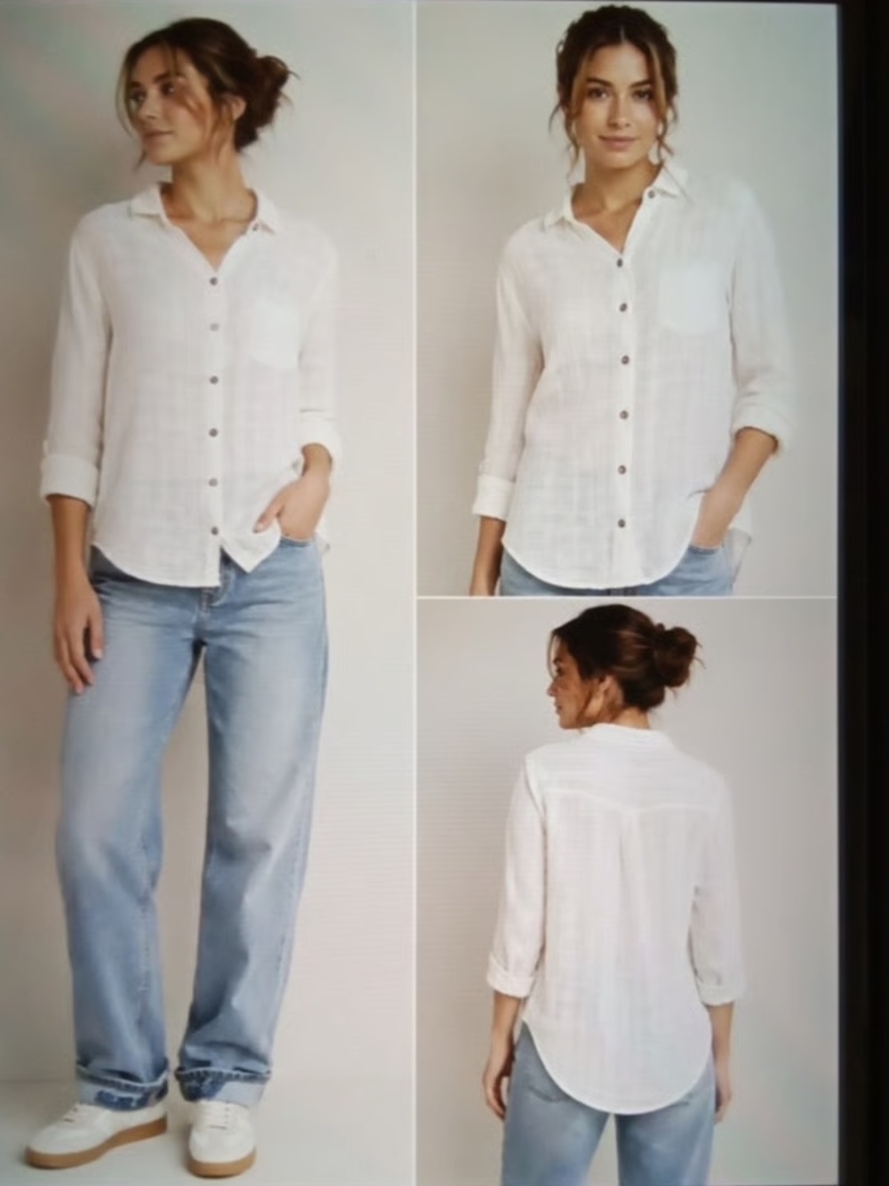 Pilcro Anthropologie cotton button down shirt